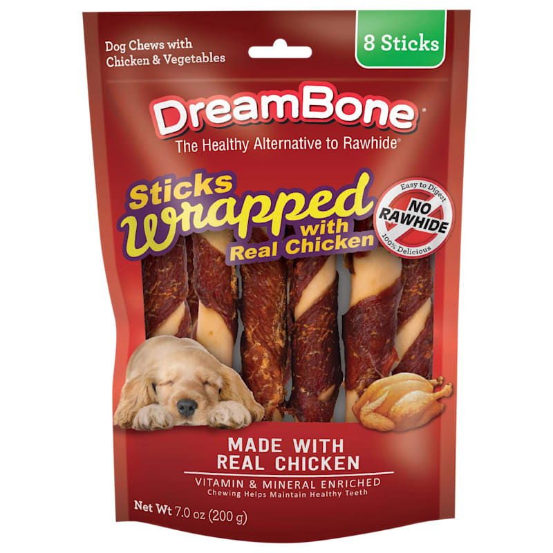 DreamBone Chicken Wrapped Sticks Dog Treats