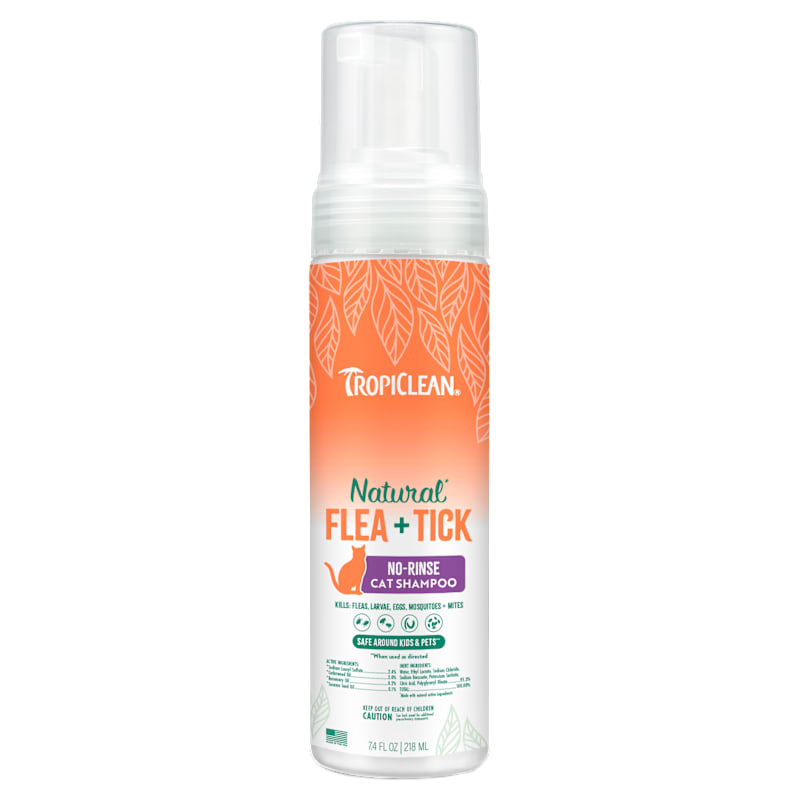 TropiClean Natural Flea and Tick No-Rinse Cat Shampoo