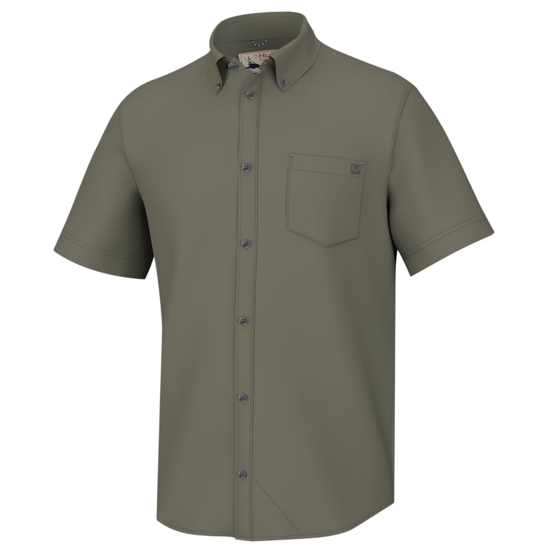 Huk Kona Solid Short-Sleeve Button-Down Shirt for Men