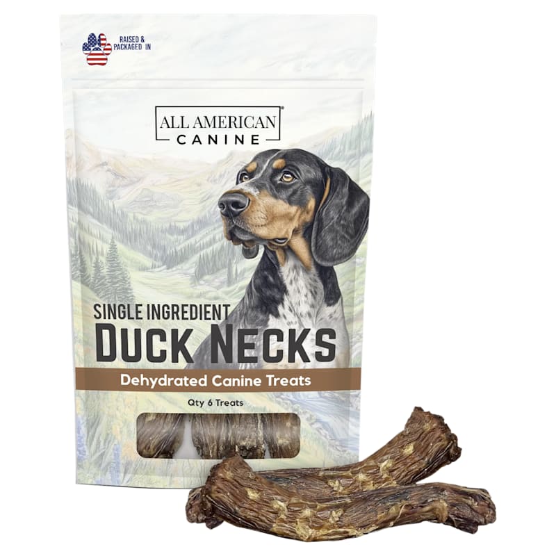 All American Canine Dehydrated Duck Neck Treats