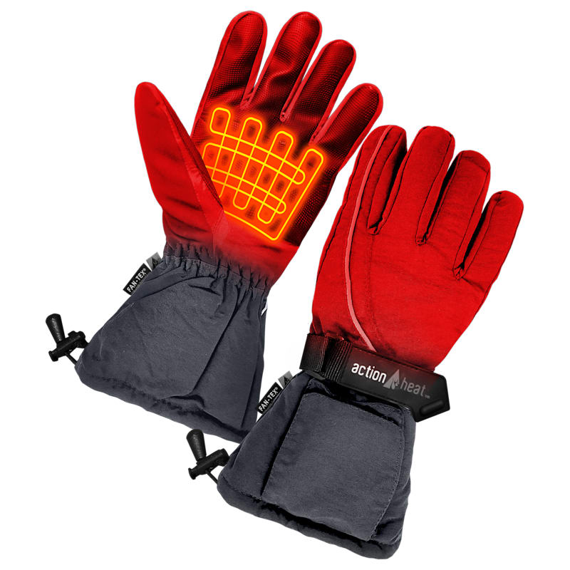 ActionHeat AA Battery Heated Snow Gloves for Men
