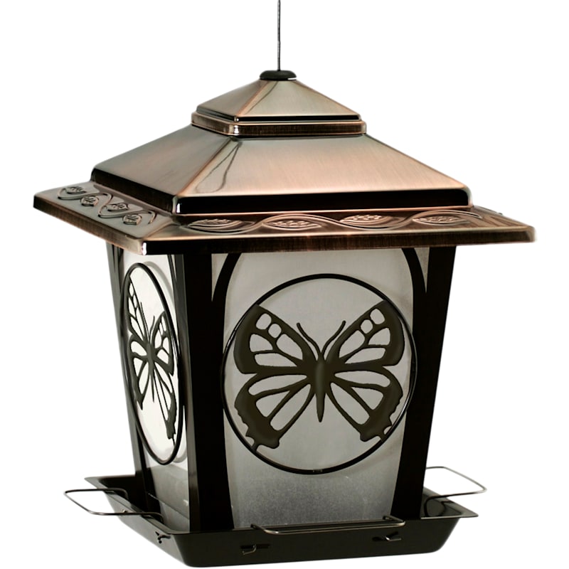 WoodLink Copper Butterfly Bird Feeder
