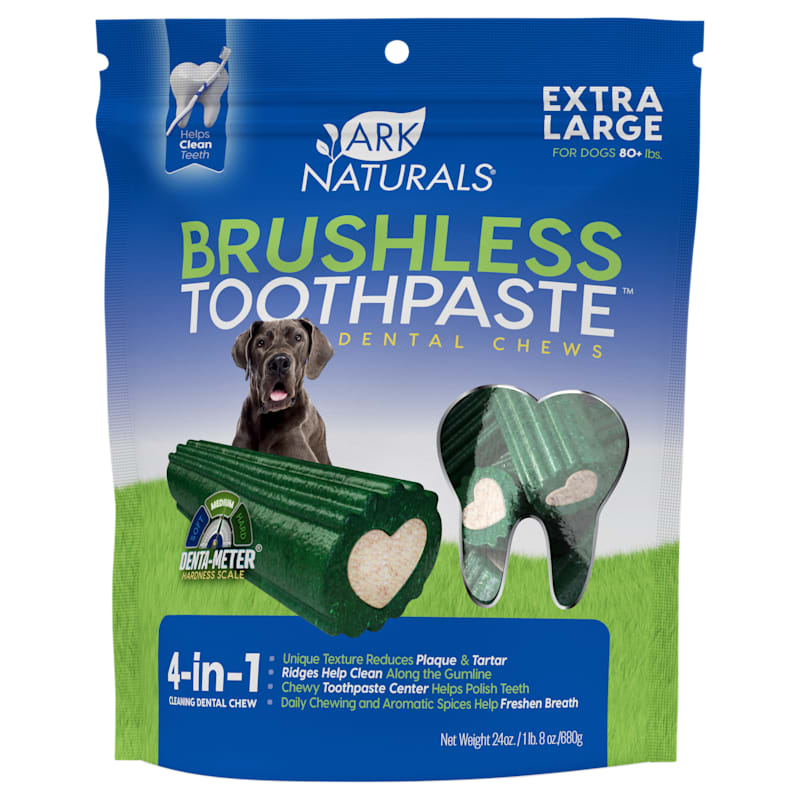 Ark Naturals Extra Large Brushless Toothpaste Dental Chews for Dogs