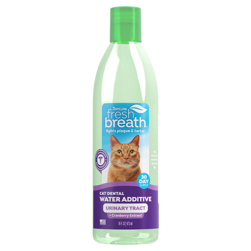 TropiClean Fresh Breath Urinary Tract Dental Water Additive for Cats