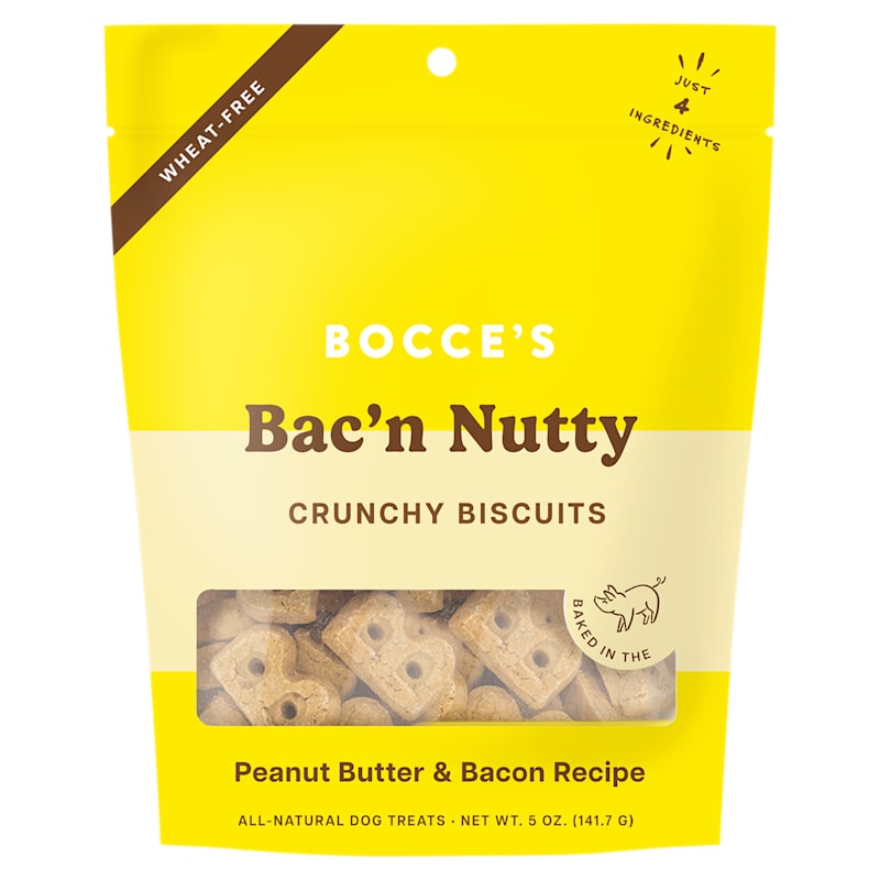 Bocce's Bac'n Nutty Crunchy Biscuits Dog Treats