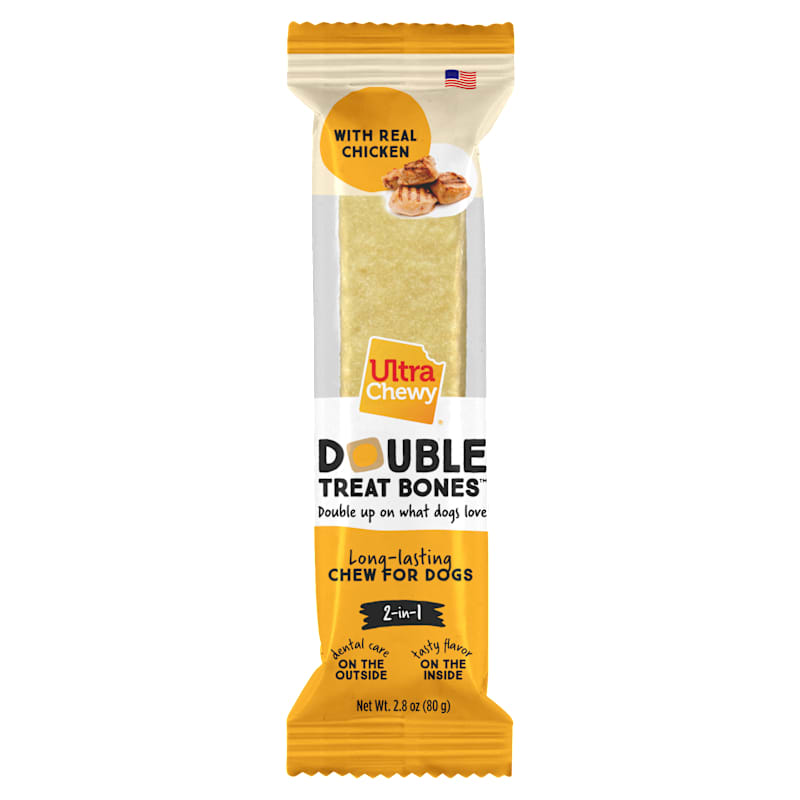 Ultra Chewy Chicken Double Treat Dog Bones