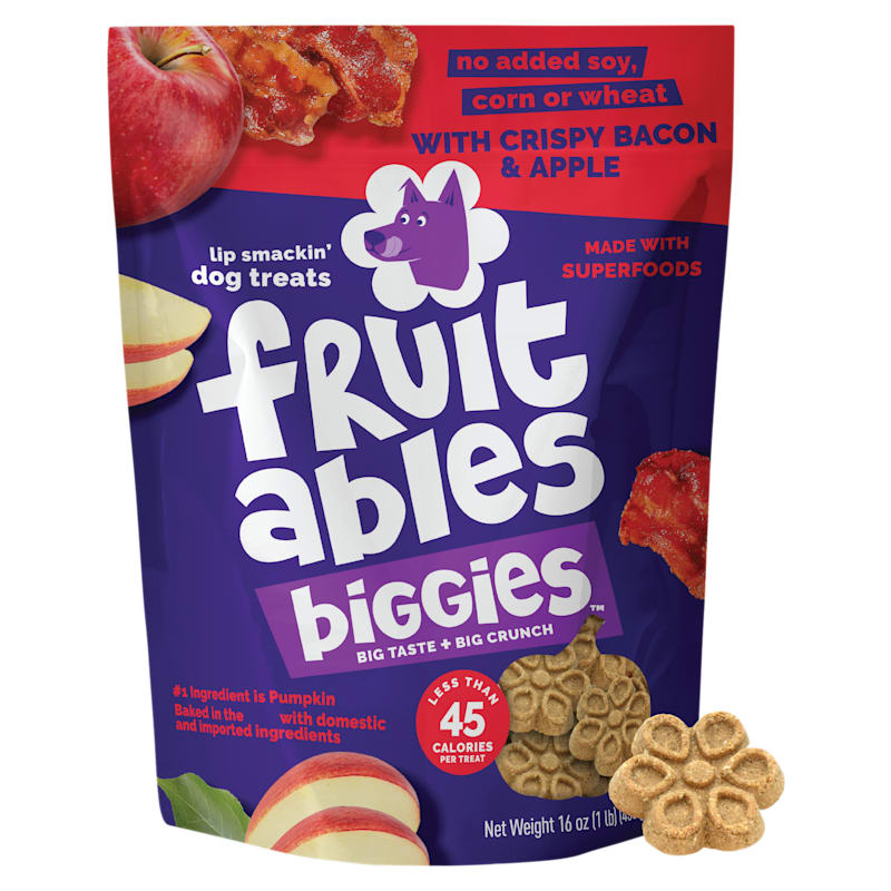 Fruitables Biggies Crispy Bacon & Apple Dog Treats