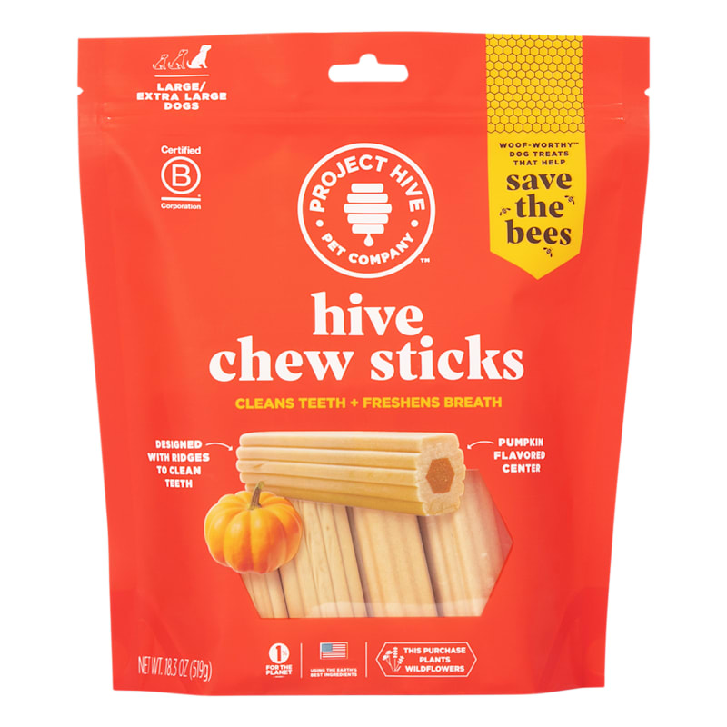 Project Hive Pet Company Pumpkin Hive Chew Stick Treats