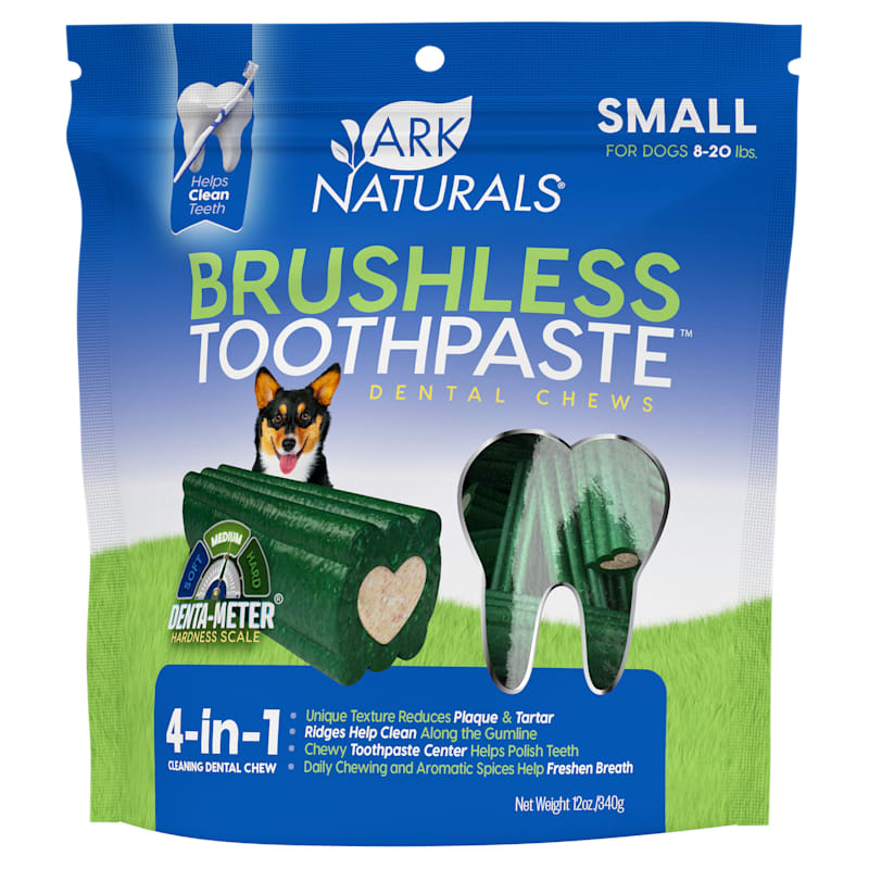 Ark Naturals Small Brushless Toothpaste Dental Chews for Dogs