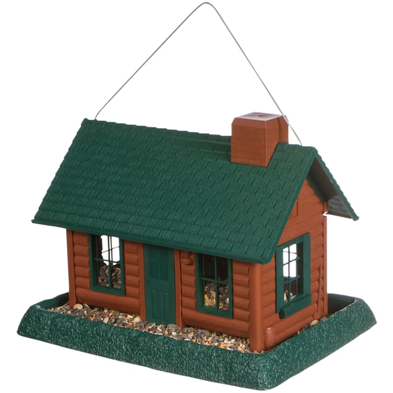 North States Large Log Cabin Birdfeeder