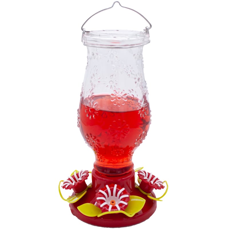 North States In Bloom Glass Humming Bird Feeder
