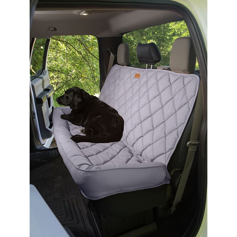 3 Dog Pet Supply Crew-Cab Truck Back-Seat Protector with Bolster for Dogs