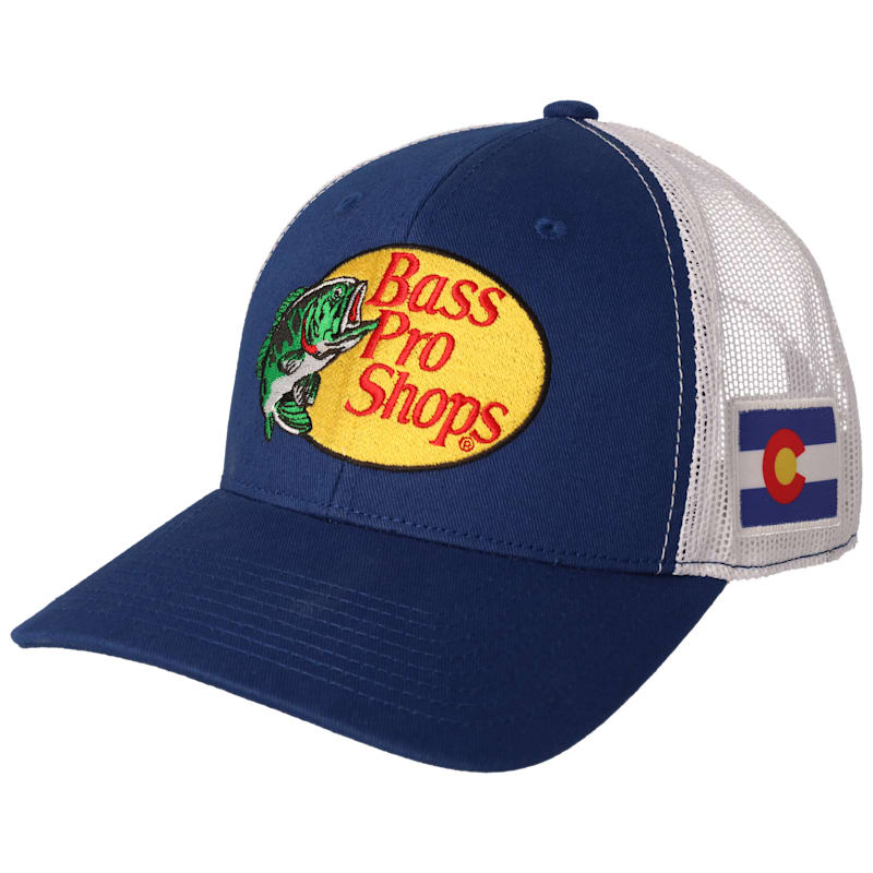 Bass Pro Shops Woodcut Logo and Colorado Flag Snapback Cap