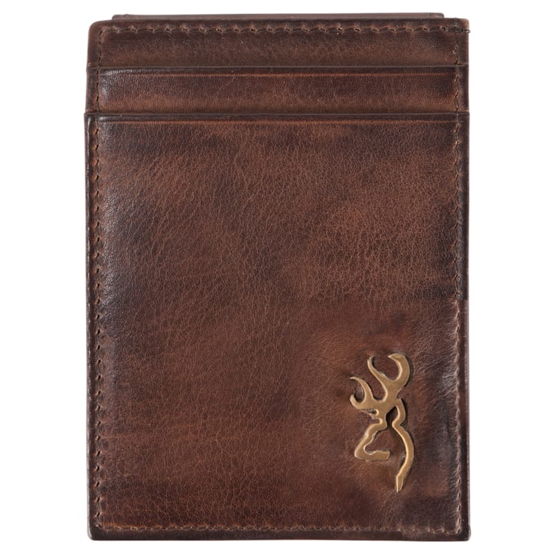 Browning Brass Buck Leather Card Master Wallet
