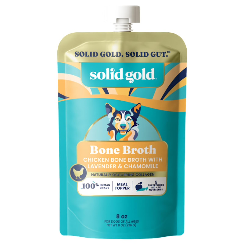 Solid Gold Chicken Bone Broth Meal Topper with Lavender and Chamomile for Dogs