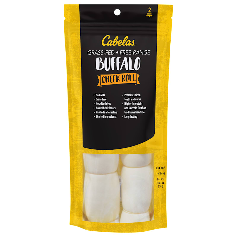 Cabela's Buffalo Cheek Roll Dog Treats