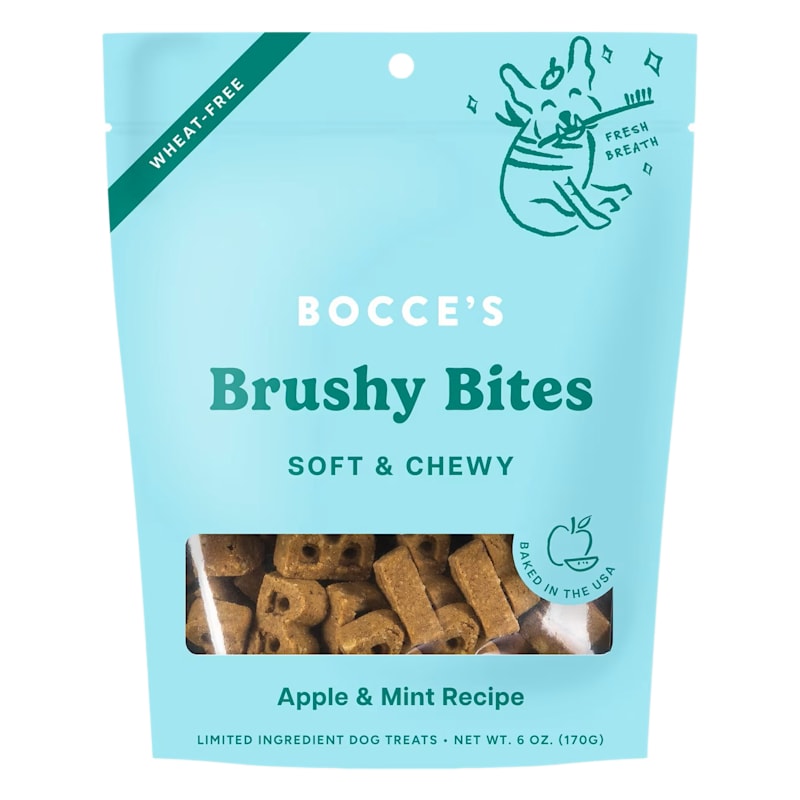 Bocce's Bakery Brushy Bites Soft and Chewy Dog Treats