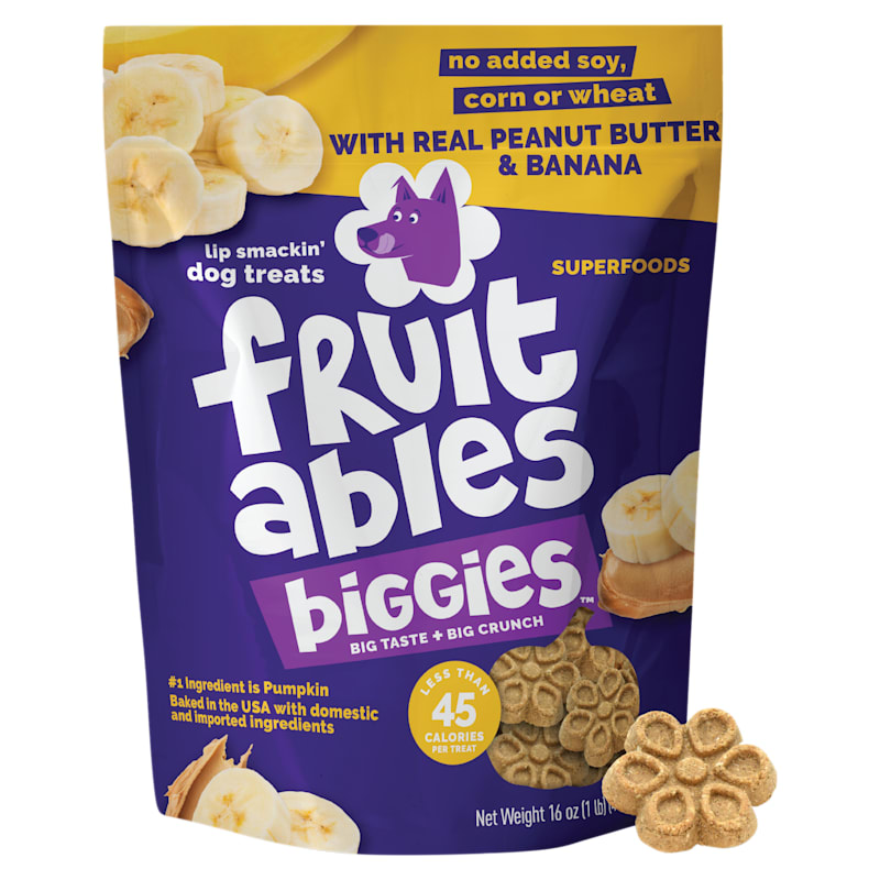 Fruitables Biggies Peanut Butter & Banana Dog Treats