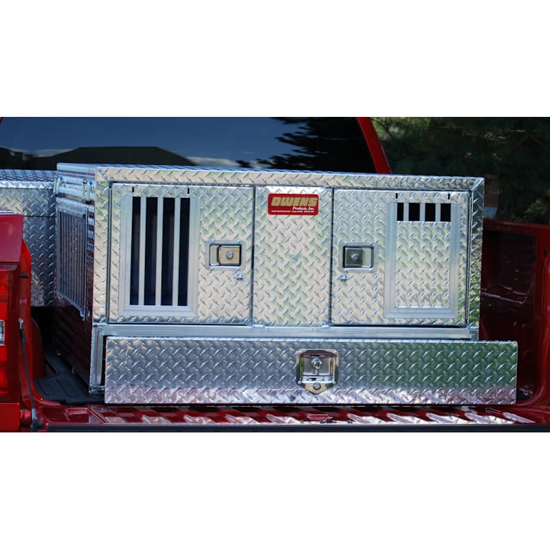 Owens Products Pro Hunter Series Dual-Compartment Dog Box with Bottom Storage