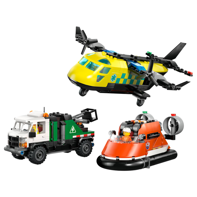 LEGO City Airplane, Service Truck and Hovercraft Remix Set