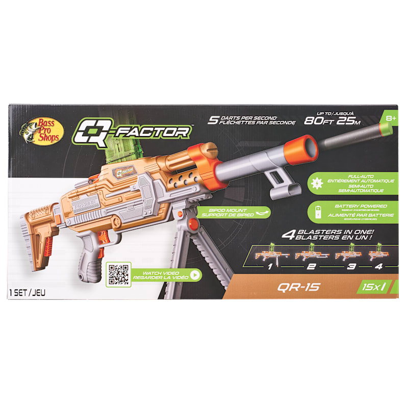 Q-Factor QR-15 Full-Auto Dart Blaster with Bipod