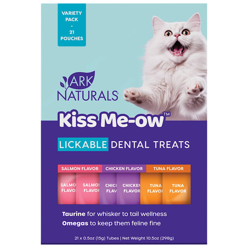 Ark Naturals Kiss Me-Ow Lickable Dental Treats Variety Pack