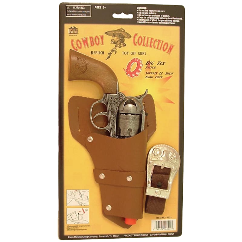 Parris Toys Cowboy Collection Big Tex Cap Pistol and Holster Set for Kids