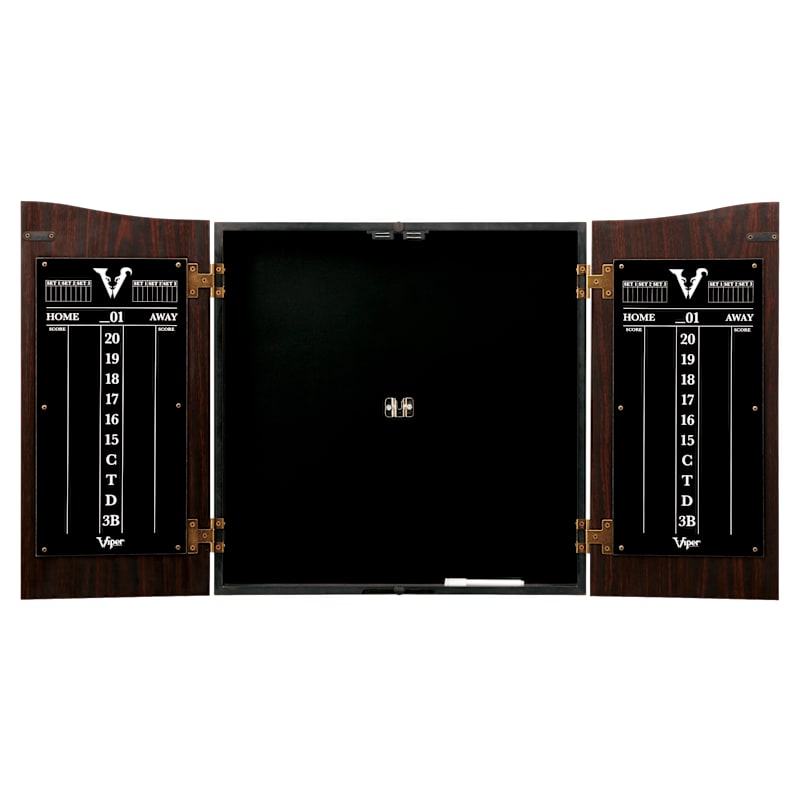 GLD Products Viper Vault Dartboard Cabinet with Shot King Sisal Dartboard