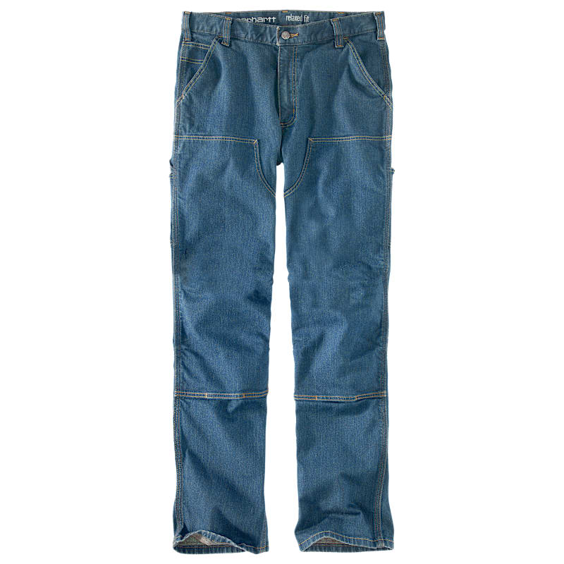 Carhartt Relaxed Straight Rugged Flex Double-Front Denim Dungarees for Men