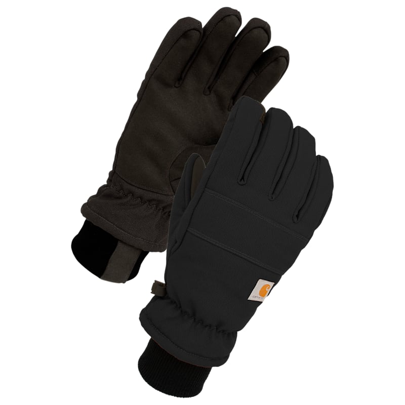 Carhartt Insulated Duck Synthetic Leather Knit Cuff Gloves for Men