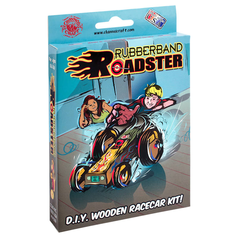 Channel Craft Rubberband Roadster Wooden Racecar Kit
