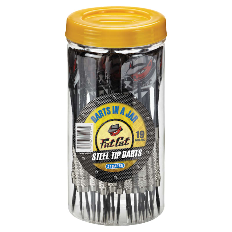 Fat Cat Steel-Tip Darts in a Jar