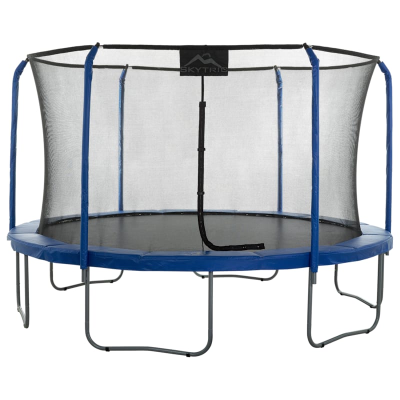 Upper Bounce Skytric 15' Round Trampoline Set with Top-Ring Flex Frame Safety Enclosure System