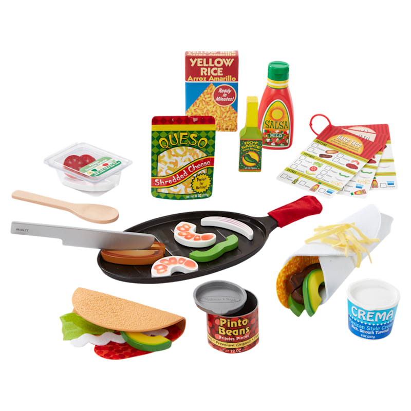 Melissa and Doug Fill and Fold Taco and Tortilla Play Food Set for Kids