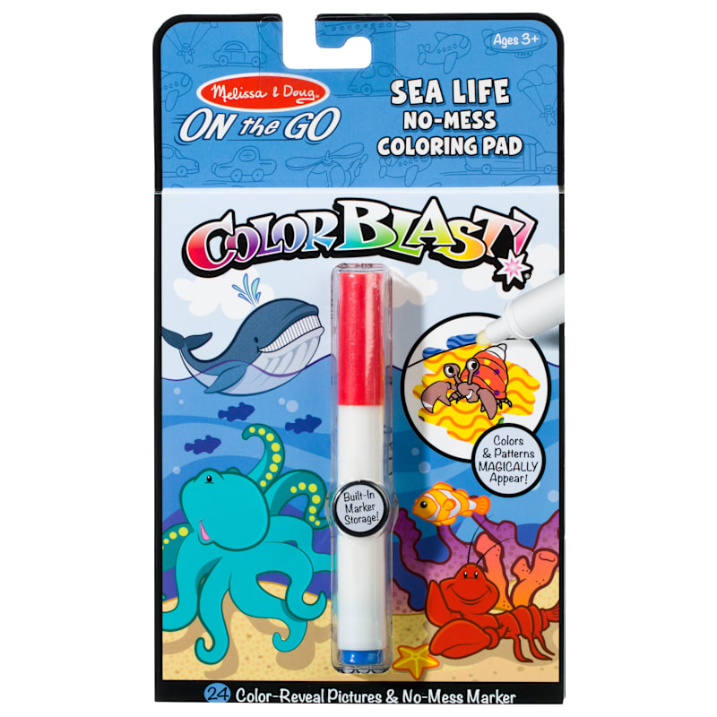 Melissa & Doug Sea Life On-The-Go Colorblast No-Mess Coloring Pad