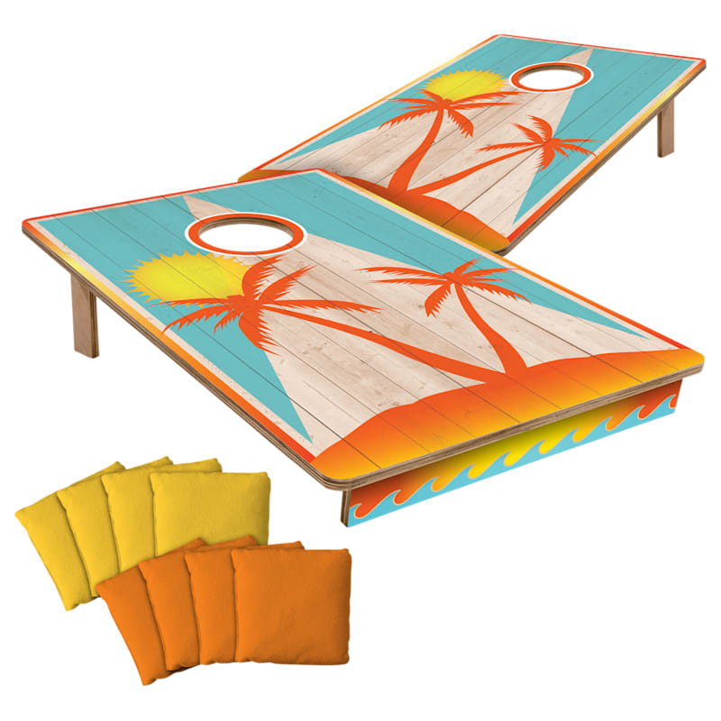 You The Fan Beach Vibe Cornhole Set