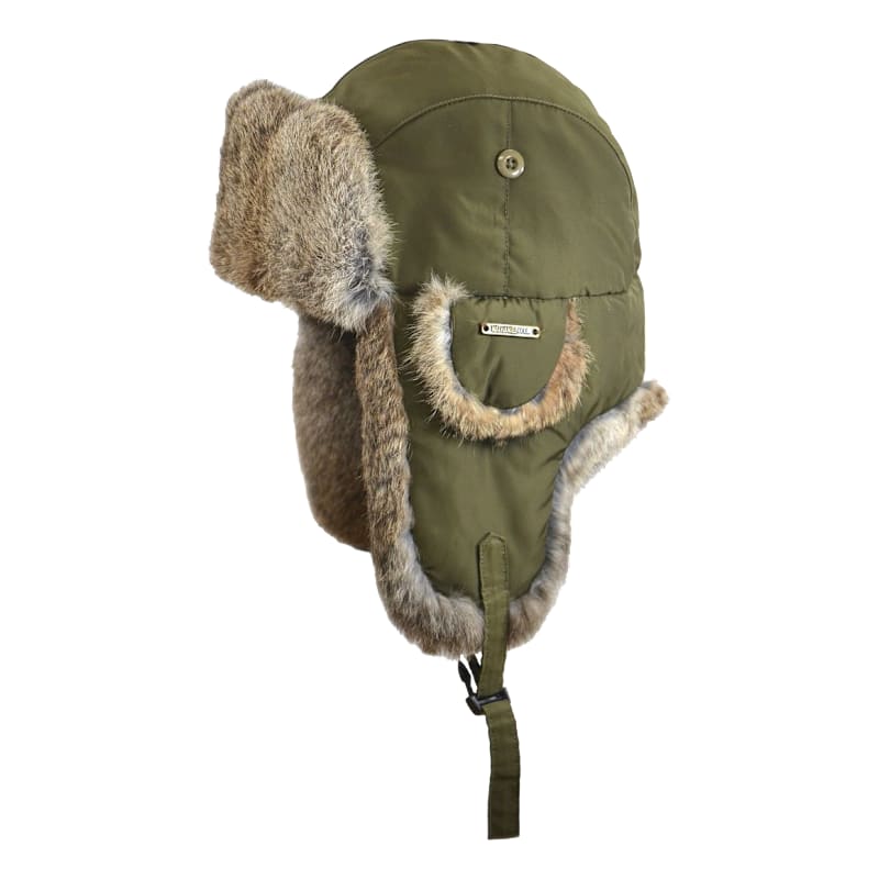 Crown Cap Taslan Aviator Hat with Rabbit Trim