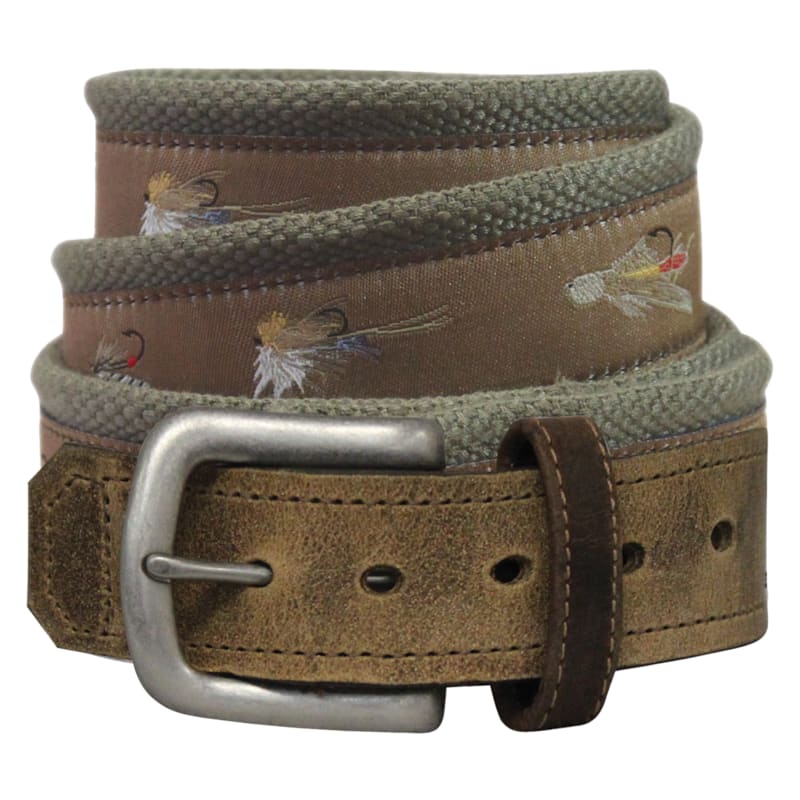 Bison Designs Leather Tip Pontoon Fish Bait Belt for Men