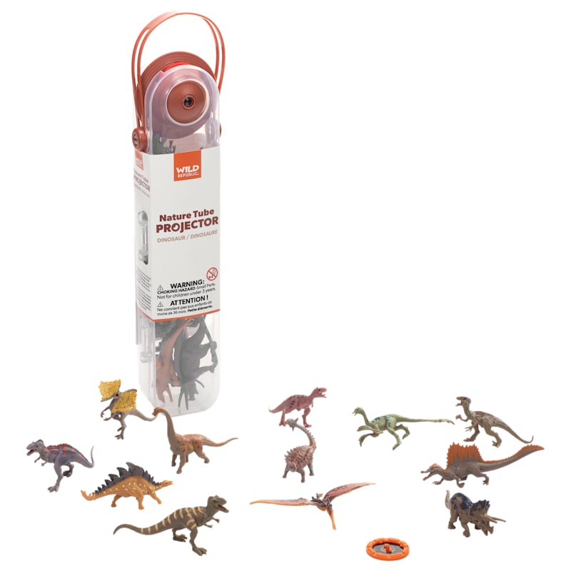 Wild Republic Nature Tube Projector Dinosaur Figure Playset