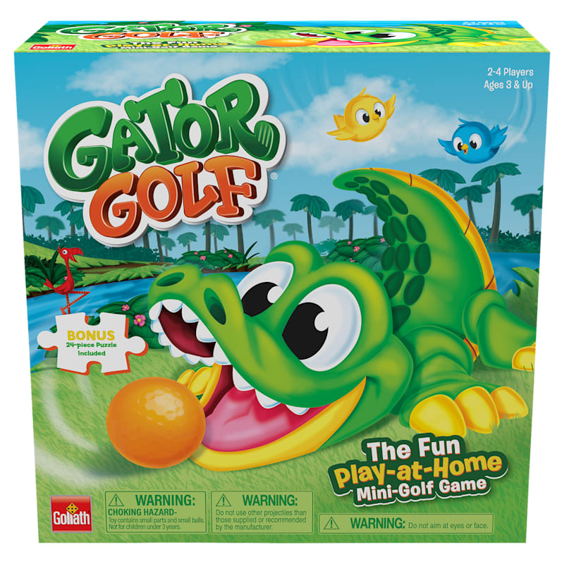 Goliath Games Gator Golf Game with 24-Piece Puzzle for Kids