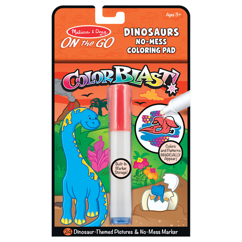 Melissa & Doug Dinosaurs On-The-Go Colorblast No-Mess Coloring Pad