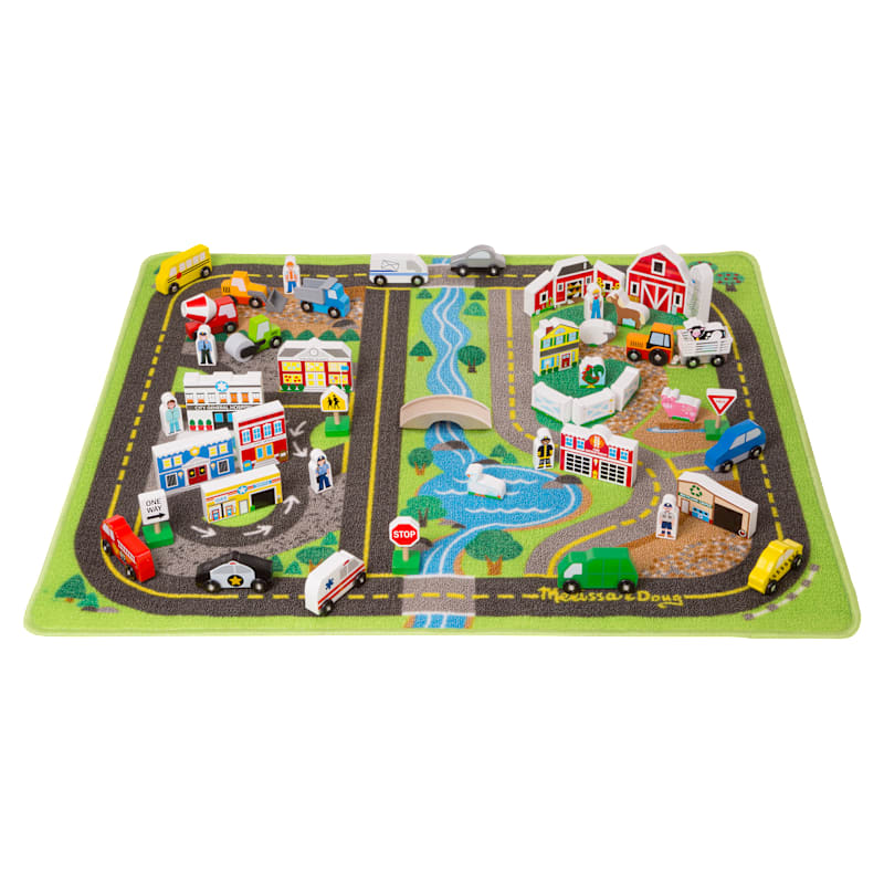 Melissa & Doug Deluxe Road Rug Play Set for Kids