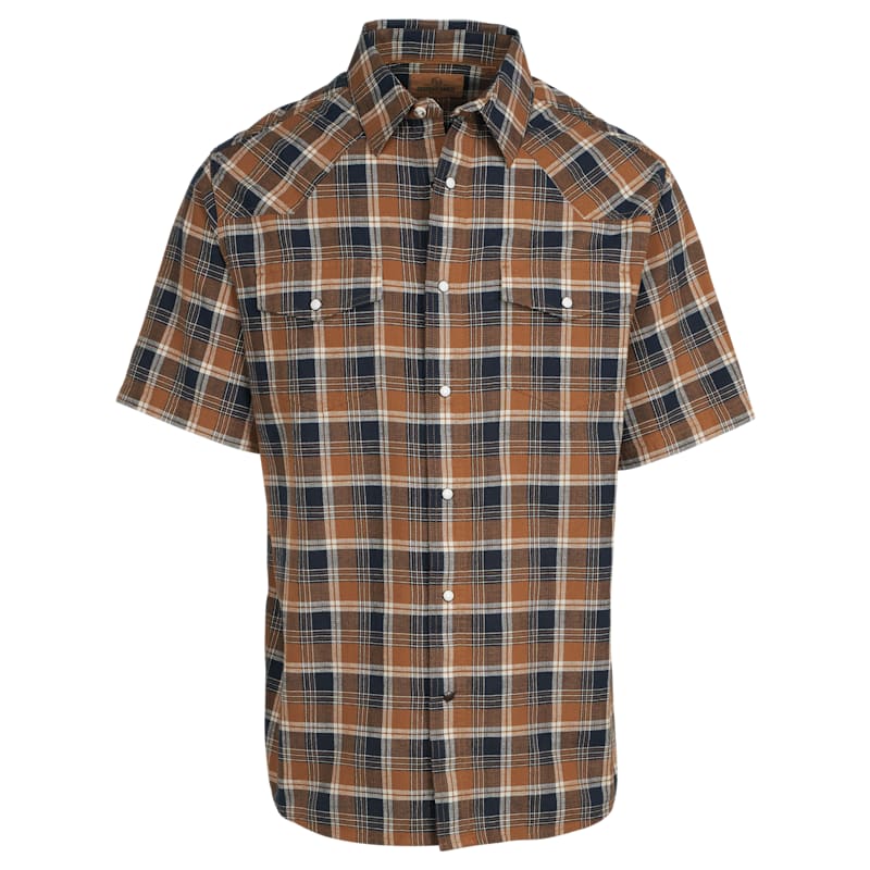 RedHead Ranch Buckholts Snap-Front Plaid Short-Sleeve Shirt for Men