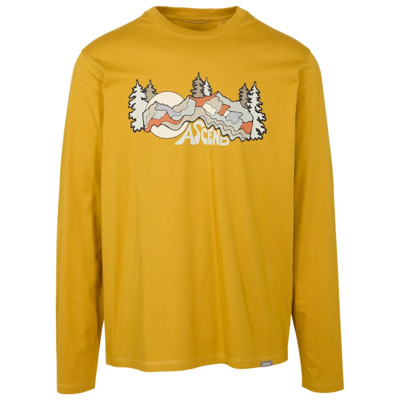 Ascend Groovy Mountain Graphic Long-Sleeve T-Shirt
