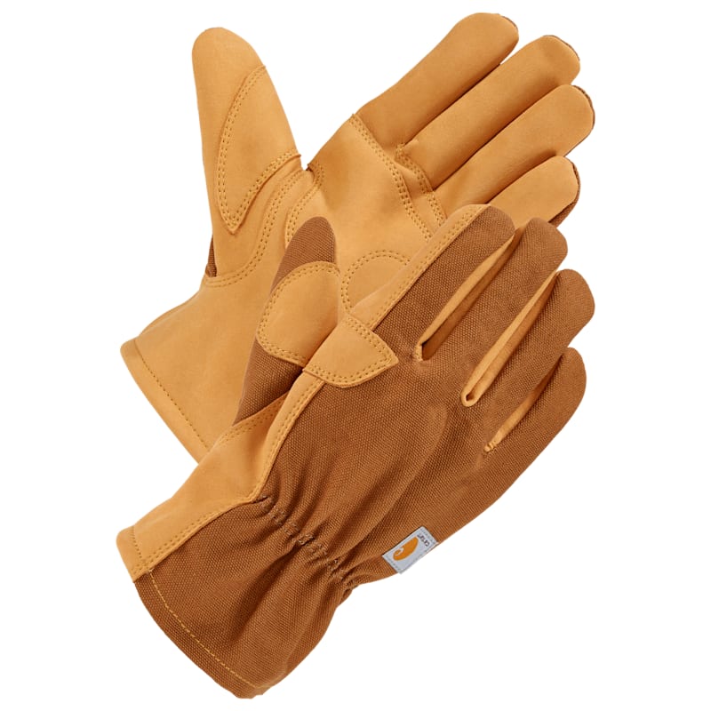 Carhartt Duck/Synthetic Leather Open Cuff Gloves for Men