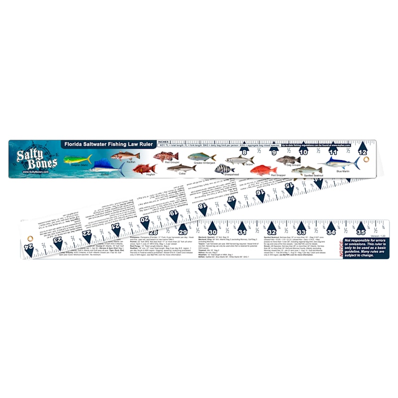 Salty Bones Folding Fish Ruler