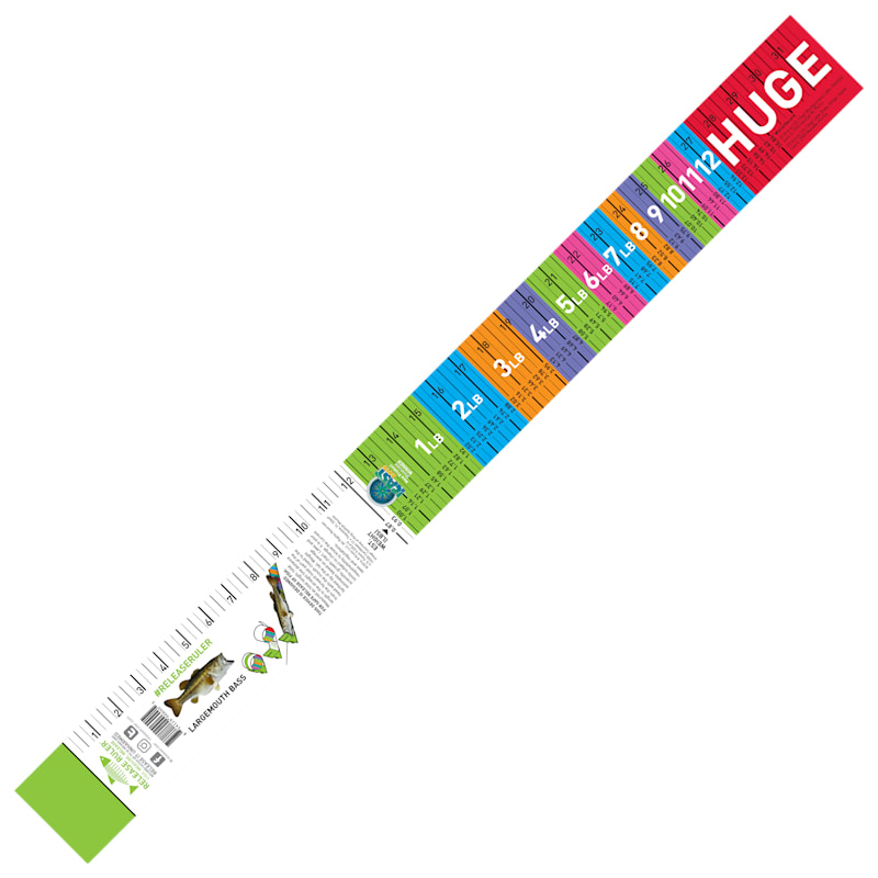 Release Ruler Largemouth Bass Ruler Decal