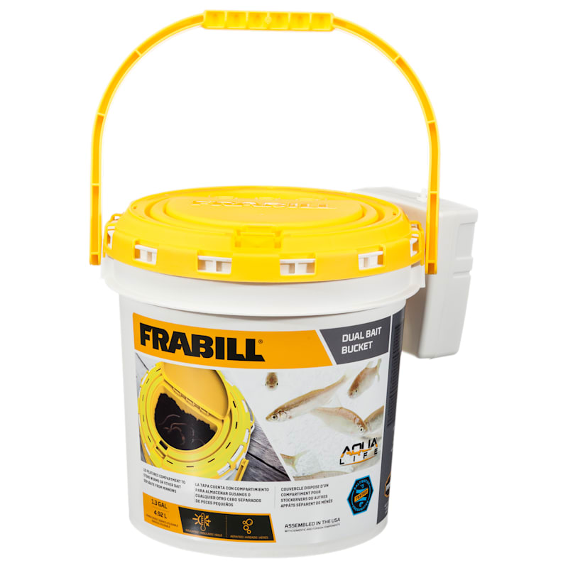 Frabill Insulated Dual Bait Bucket with Aerator