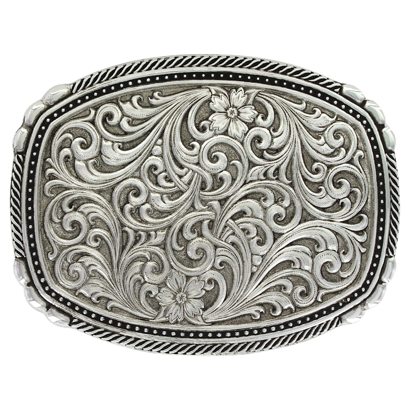 Montana Silversmiths Antiqued Pinpoints and Twisted Rope Trim Buckle
