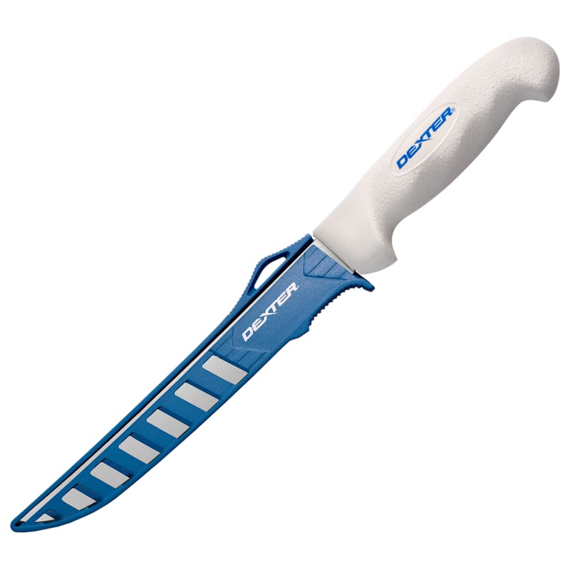 Dexter Outdoors SOFGRIP Wide Stiff Fillet Knife with Edge Guard